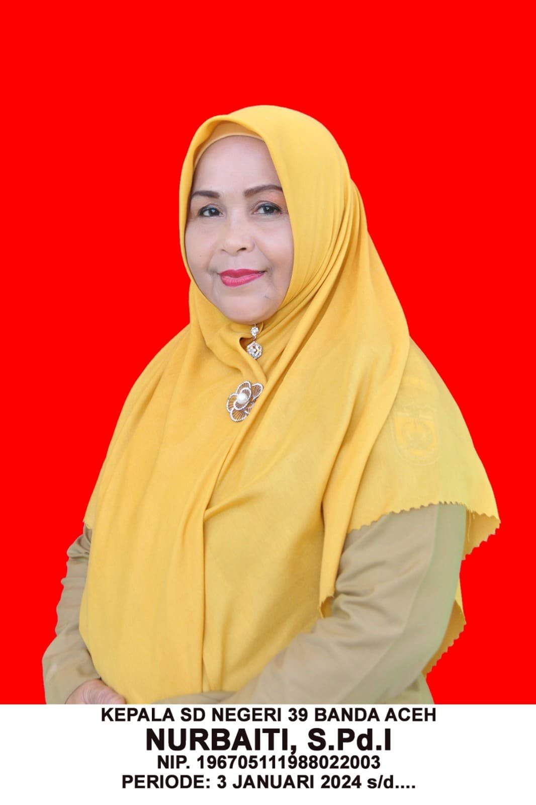 <center>KEPALA SEKOLAH <br>Nurbaiti, S.Pd.I</center>